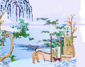 刘长卿：逢雪宿芙蓉山主人